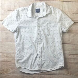 American‎ Eagle Outfitters White Patterned Casual Shirt